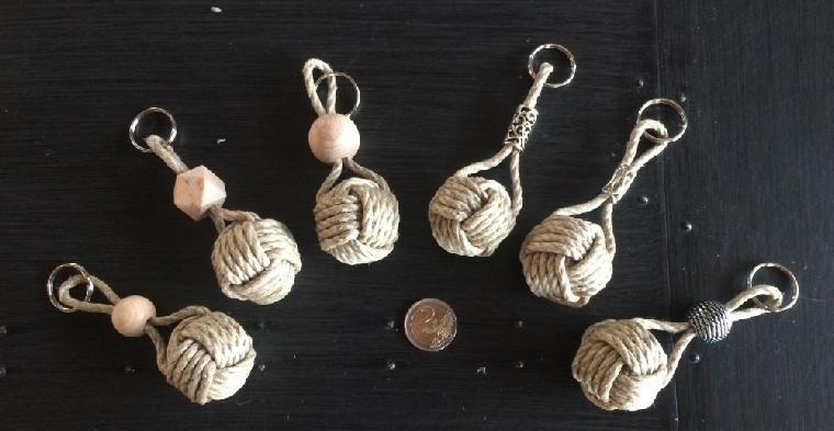 porte cle chanvre naturel pour hotel et gite